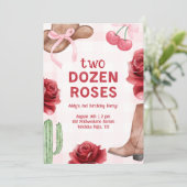 Girl's Two Dozen Roses Western Birthday 招待状 (スタンド正面)