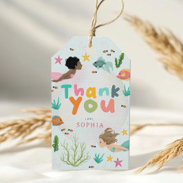 Girls Two the Sea Mermaid Birthday Favor ギフトタグ