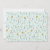 Girls Two Wild Boho Wildflower Birthday Photo サンキューカード (裏面)