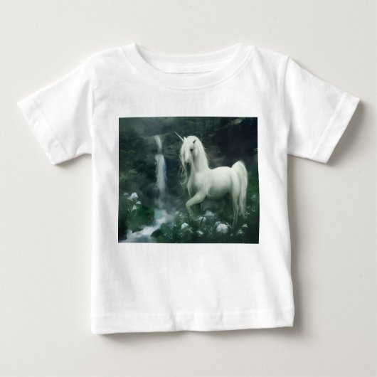girl's unicorn t-shirt ベビーTシャツ (正面)
