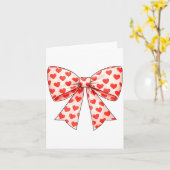Girls Valentine Heart Bow Cute Valentines Day Teen カード (黄色い花)