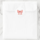 Girls Valentine Heart Bow Cute Valentines Day Teen ラウンドシール (バッグ)