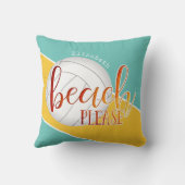 girls' volleyball trendy “beach please” クッション (裏面)