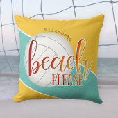 girls' volleyball trendy “beach please” クッション