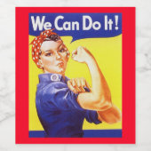 Girls Weekend Night Out Rosie the Riveter Labels ワインラベル (シングルラベル)