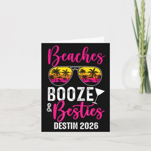 Girls Weekend Trip Destin 2026 Beaches Booze Ies  カード (正面)