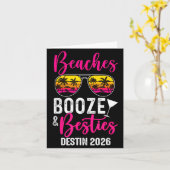 Girls Weekend Trip Destin 2026 Beaches Booze Ies  カード (黄色い花)