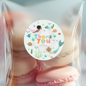 Girls Whimsical Two the Sea Mermaid Birthday Favor ラウンドシール