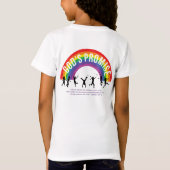 Girl's White T-Shirt Promise Rainbow w(ロゴ付き) Tシャツ (裏面)
