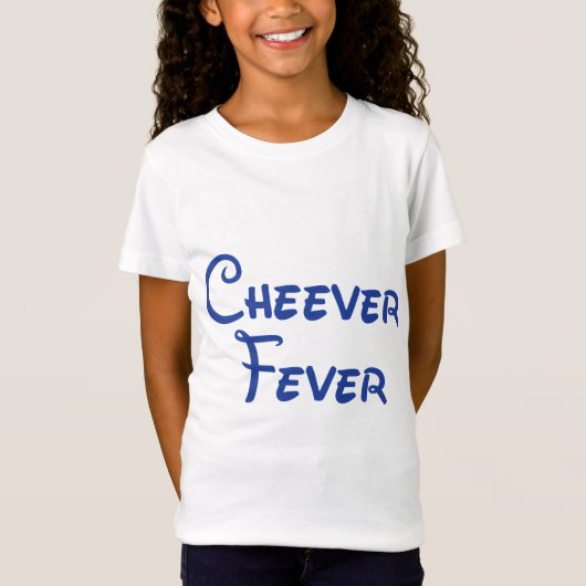 Girl's White T-shirt with blue lettering Tシャツ (正面)