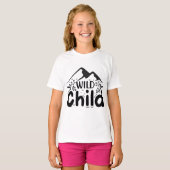 Girls' Wild Child T-Shirt - Nature Adventure Graph Tシャツ (正面フル)
