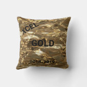 Girls Xcel金ゴールド体操パーソナライズされた体名/年 クッション (裏面)