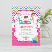 Girls Yoga Birthday Invitation 招待状 (スタンド正面)