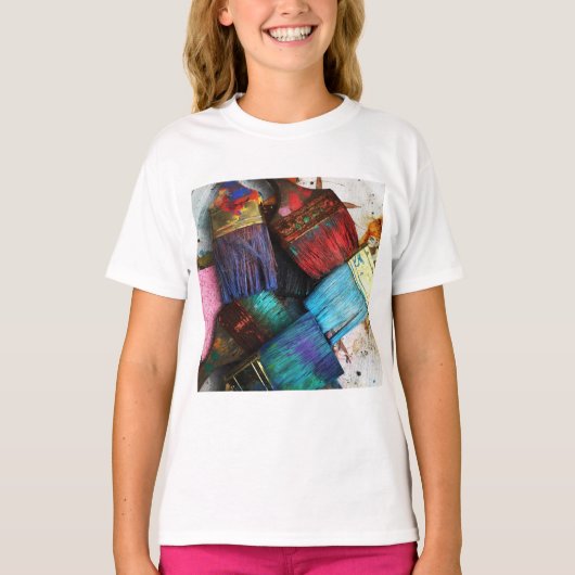 Girls'Basic Tシャツブラシ Tシャツ (正面)