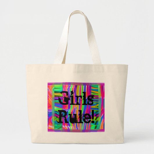 GirlsRule! FlyingBeauties著 ラージトートバッグ (正面)