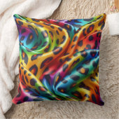 Girly Accents | Rainbow Leopard Print クッション (ブランケット)