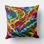 Girly Accents | Rainbow Leopard Print クッション (裏面)