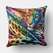 Girly Accents | Rainbow Leopard Print クッション (裏面)
