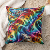 Girly Accents | Rainbow Leopard Print クッション (ブランケット)