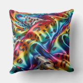 Girly Accents | Rainbow Leopard Print クッション (裏面)