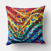 Girly Accents | Rainbow Leopard Print クッション (裏面)