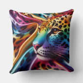 Girly Accents | Rainbow Leopard Print クッション (裏面)