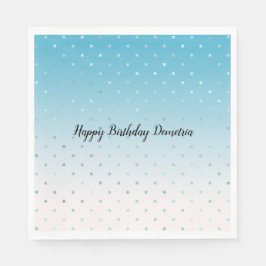 Girly Aqua Glam Dots             スタンダードランチョンナプキン