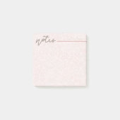 Girly Blush Pink Floral Notes—Cute Stationery Gift ポストイット (正面)