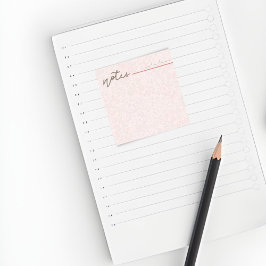 Girly Blush Pink Floral Notes—Cute Stationery Gift ポストイット