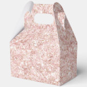 Girly Blush Pink Glitter フェイバーボックス (裏面)