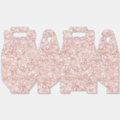 Girly Blush Pink Glitter フェイバーボックス (見開き)