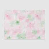Girly Blush Pink Green Abstract Birthday 薄葉紙 (正面)