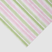 Girly Blush Pink Green Stripes Birthday 薄葉紙 (詳細)