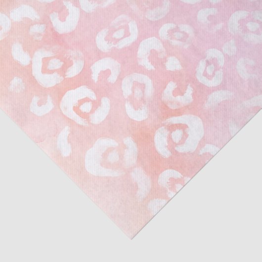 Girly Blush Pink Leopard Animal Birthday 薄葉紙 (詳細)