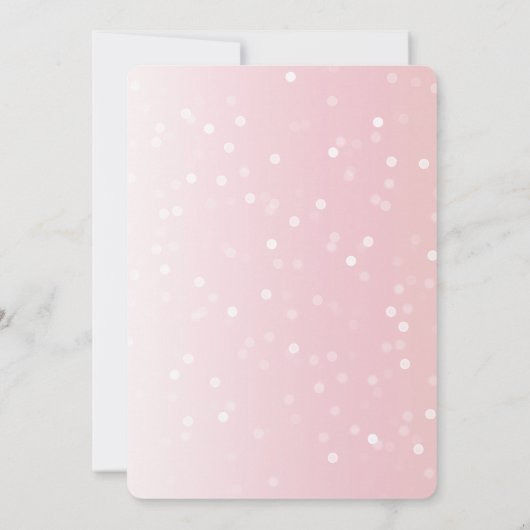 Girly Blush Pink White Dots Birthday 招待状 (裏面)