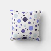Girly Bright bold purple polka dot pillow クッション (正面)