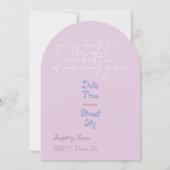 Girly Christian Grey Mauve Lamb Pastel Cross  招待状 (裏面)