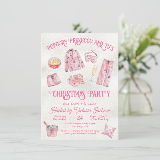 Girly Christmas Pajama Party 招待状 (スタンド正面)