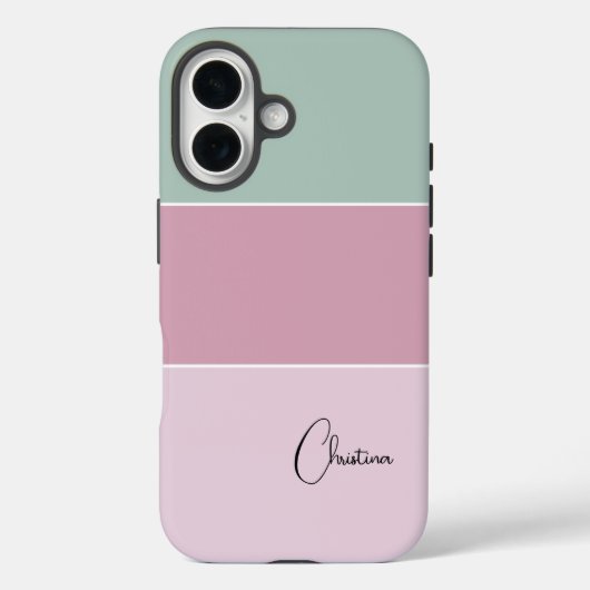 Girly Colorblock Personalized  Case-Mate iPhoneケース (裏面)