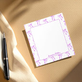 Girly Coquette  Aesthetic Purple Bow Monogram ノートパッド
