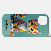 Girly Cute Colorful Margay Candy Cat Case-Mate iPhoneケース (裏面 (横))