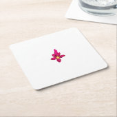 Girly Design, Light Gold, Purplish RePaper Coaster スクエアペーパーコースター (アングル)