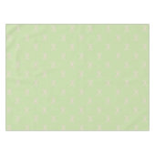 Girly Elegant Green & Pink Bow Pattern Spring テーブルクロス (正面(横))