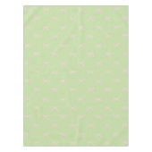 Girly Elegant Green & Pink Bow Pattern Spring テーブルクロス (正面)