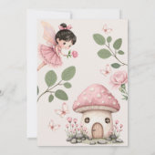 Girly fairy birthday party invitation  招待状 (裏面)