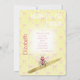 Girly Faith Pink Coquette Yellow Bee 招待状