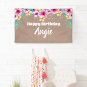 Girly floral craft party banner backdrop 横断幕 (インサイチュ)