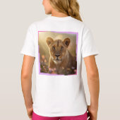 Girly Floral Cross with Bible Verse Tシャツ (裏面)