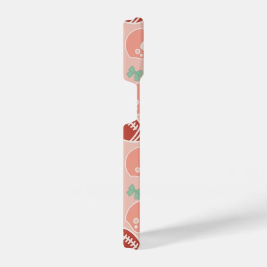 Girly Football Bow Pattern Phone Case iPhoneケース (右側面)