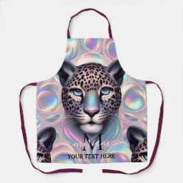Girly Glam Opal Leopard Print All-Over Print Apron エプロン